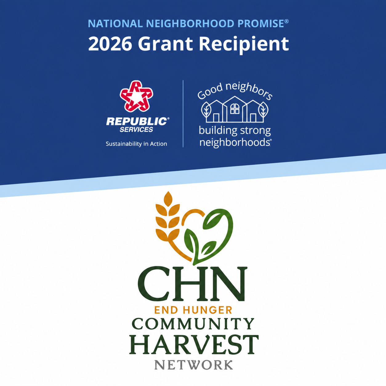 National Neighborhood Promise 2026 Grant Recipient — Republic Services and Community Harvest Network